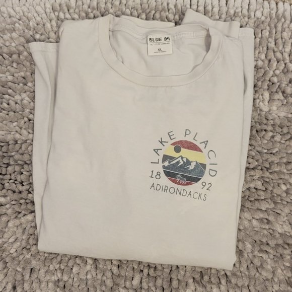 BLUE 84 BRAND MENS LAKE PLACID ADIRONDACKS 1892 LONG SLEEVE TSHIRT - Picture 3 of 8